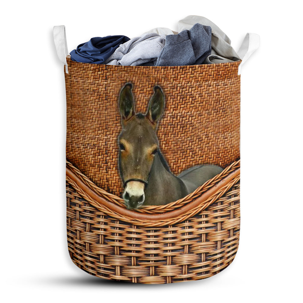 Mule Rattan Teaxture Awesome - Laundry Basket - Owls Matrix LTD