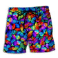 Butterfly Multi Bright Pattern – Beach Short