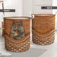 Munchkin Cat Rattan Teaxture Basic Style - Laundry Basket - Owls Matrix LTD