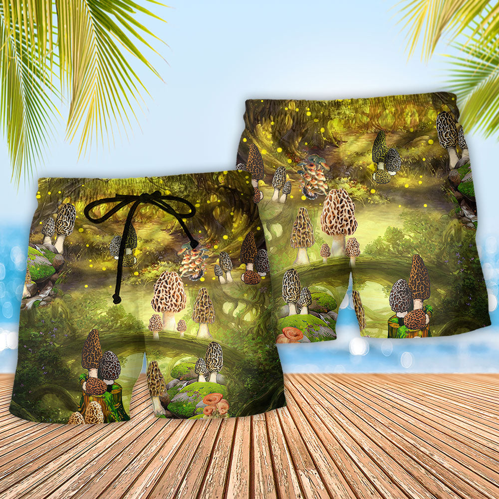Funny Mushroom Positive Humor – Beach Short
