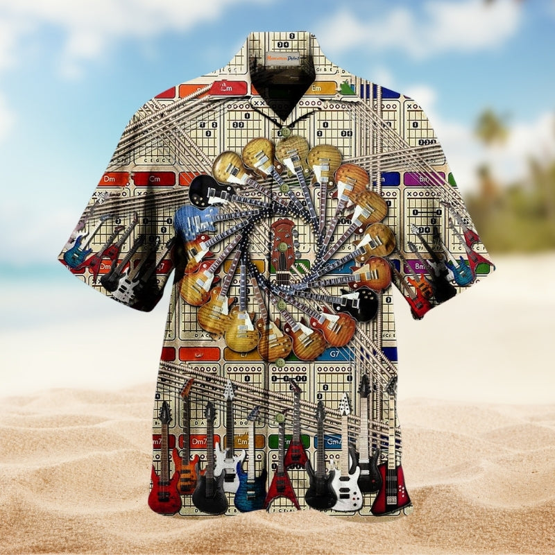 Music And Electric Guitar Style Limited Edition – Hawaiian Shirt