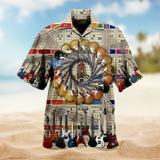 Music And Electric Guitar Style Limited Edition – Hawaiian Shirt