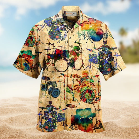 Music Colorful Vintage Drum Limited Edition – Hawaiian Shirt