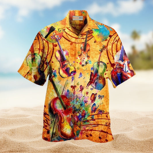 Music Colorful Violin Vintage Limited Edition – Hawaiian Shirt