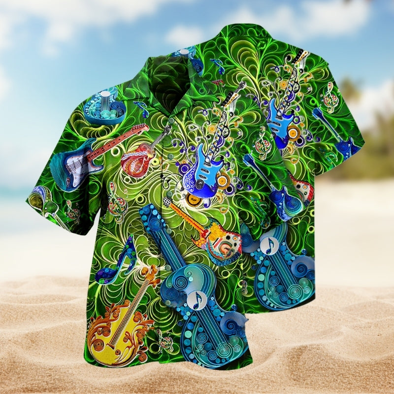 Music Guitar Love Green Limited Edition – Hawaiian Shirt