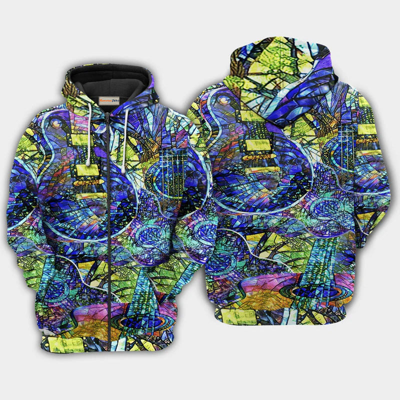 Music Guitar Love Life Art – 3D Hoodie