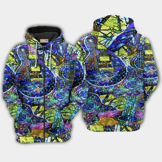 Music Guitar Love Life Art – 3D Hoodie