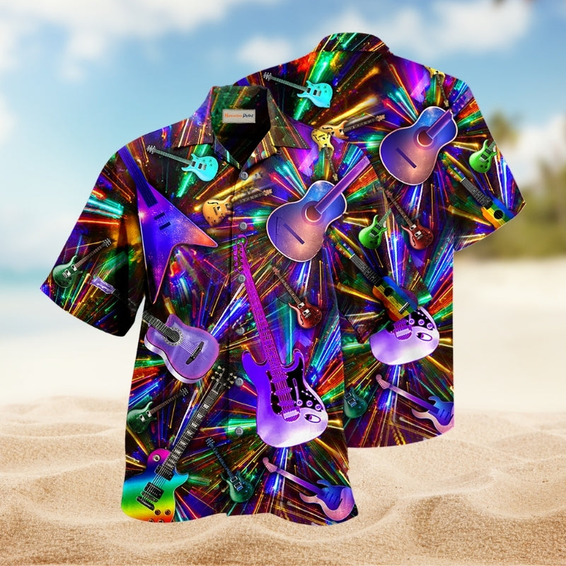 Music Guitar Love Neon Color Limited Edition – Hawaiian Shirt
