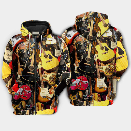 Music Guitar Quote Art – 3D Hoodie