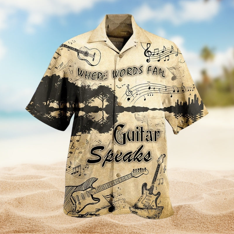 Music Guitar Speaks Love It Limited Edition – Hawaiian Shirt