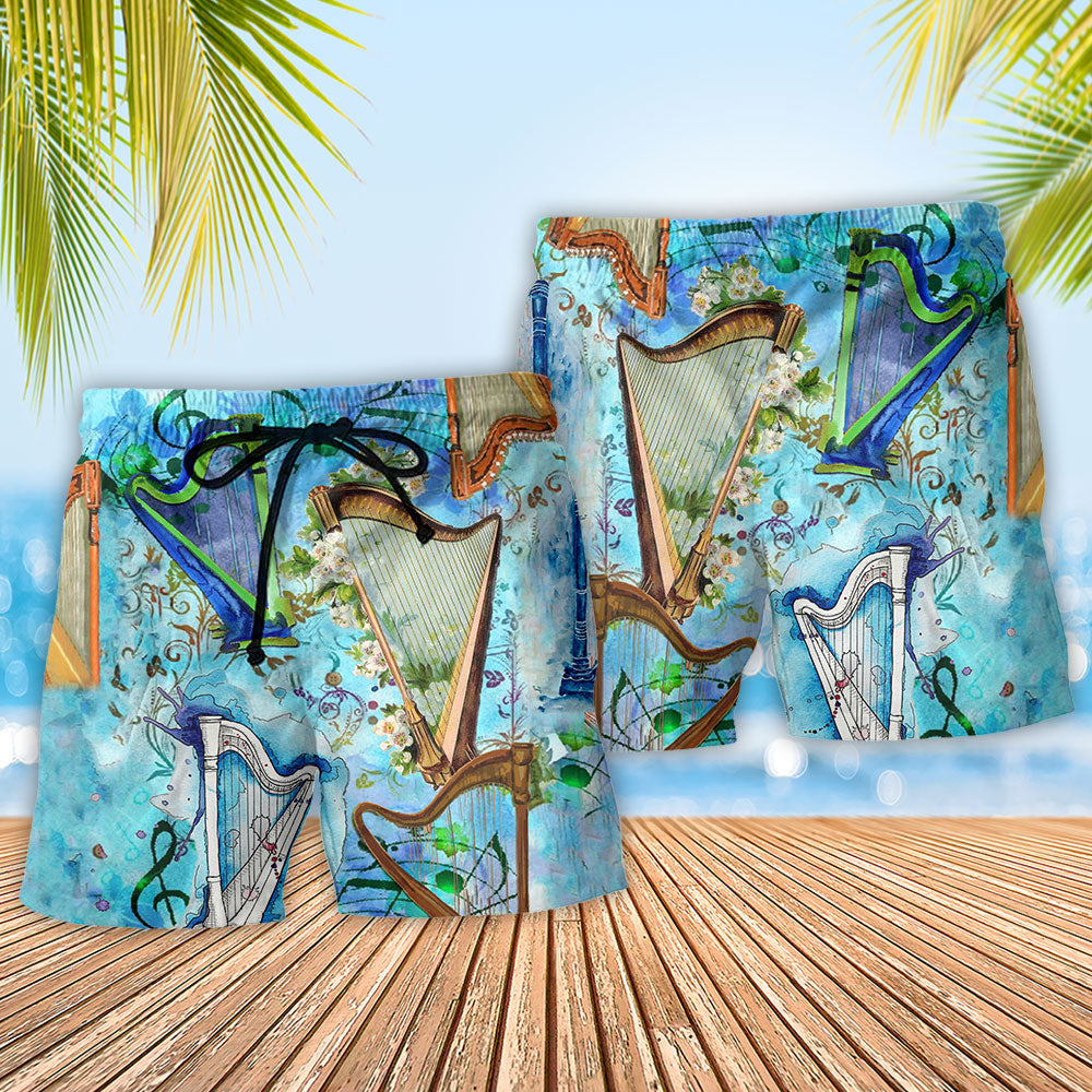 Harp Music Lifestyle Art – Beach Short