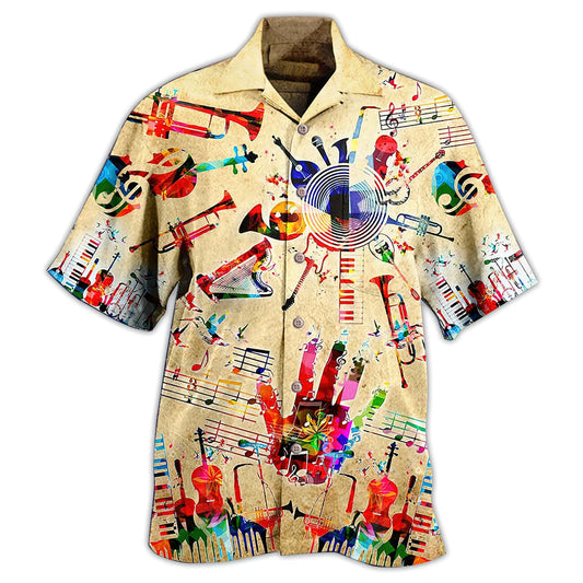 Music Instrument Vintage Style - Hawaiian Shirt
