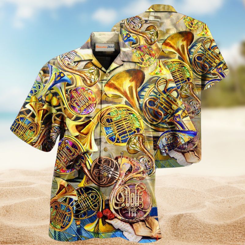 Music Is Life Itself French Horn Edition – Hawaiian Shirt