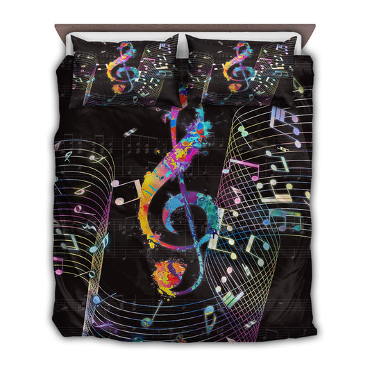 Music Is Life Bedding Cover For Boho Bedroom Decor