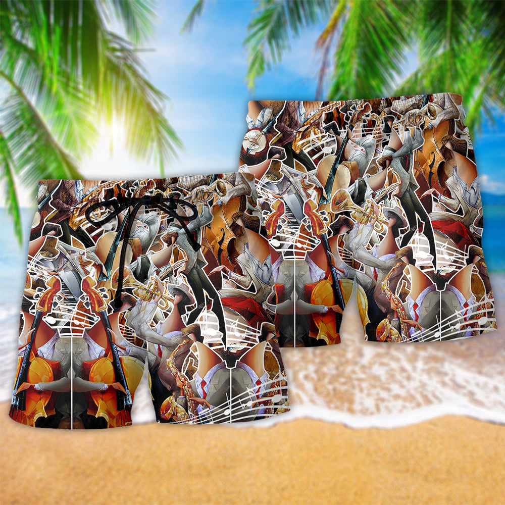 Music Love Live Cool Art - Beach Short