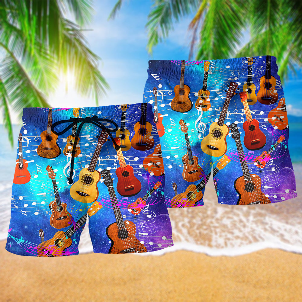 Guitar Love Music Forever Mysterious Style - Beach Short