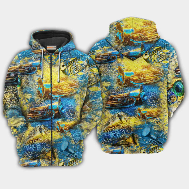 Music Love Peace Life Quote Art – 3D Hoodie