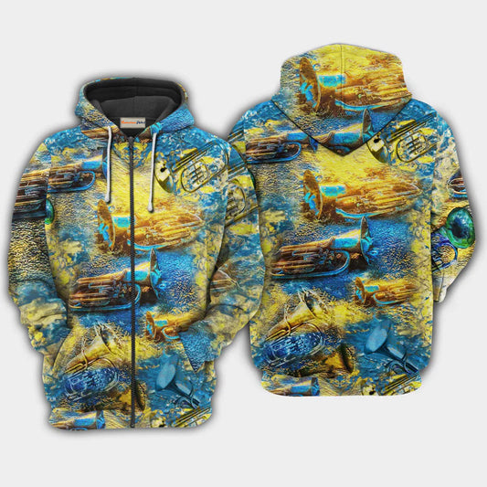 Music Love Peace Life Quote Art – 3D Hoodie