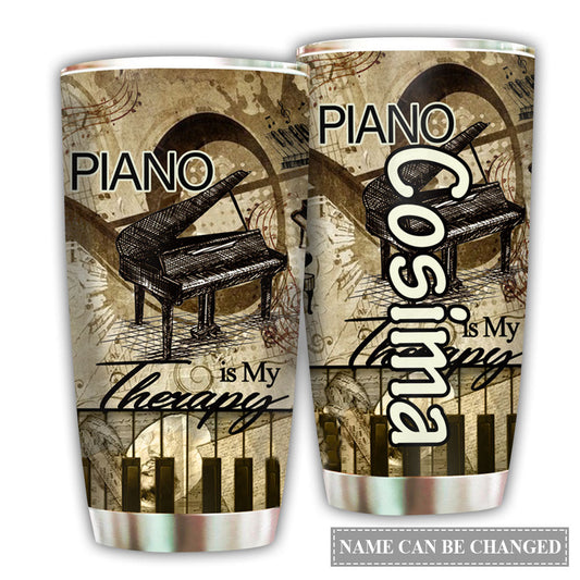 Piano Is My Therapy Personalized 20 Oz Tumbler