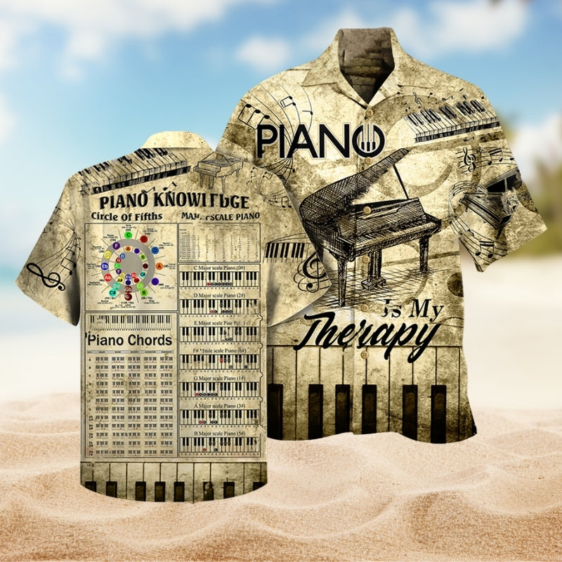 Music Piano Is My Therapy Limited Edition – Hawaiian Shirt