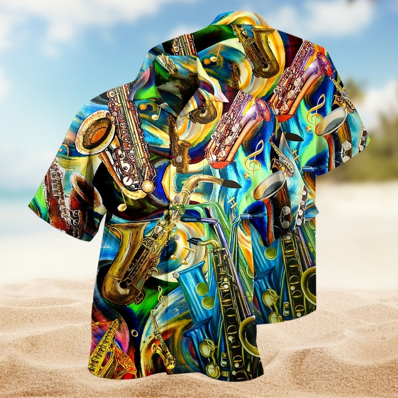 Music Saxophone Is My Second Language Limited Edition – Hawaiian Shirt
