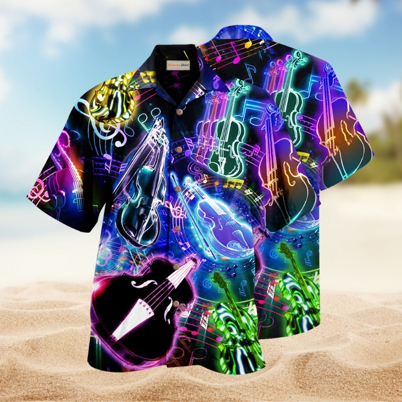 Music Violin Neon Style Limited Edition – Hawaiian Shirt