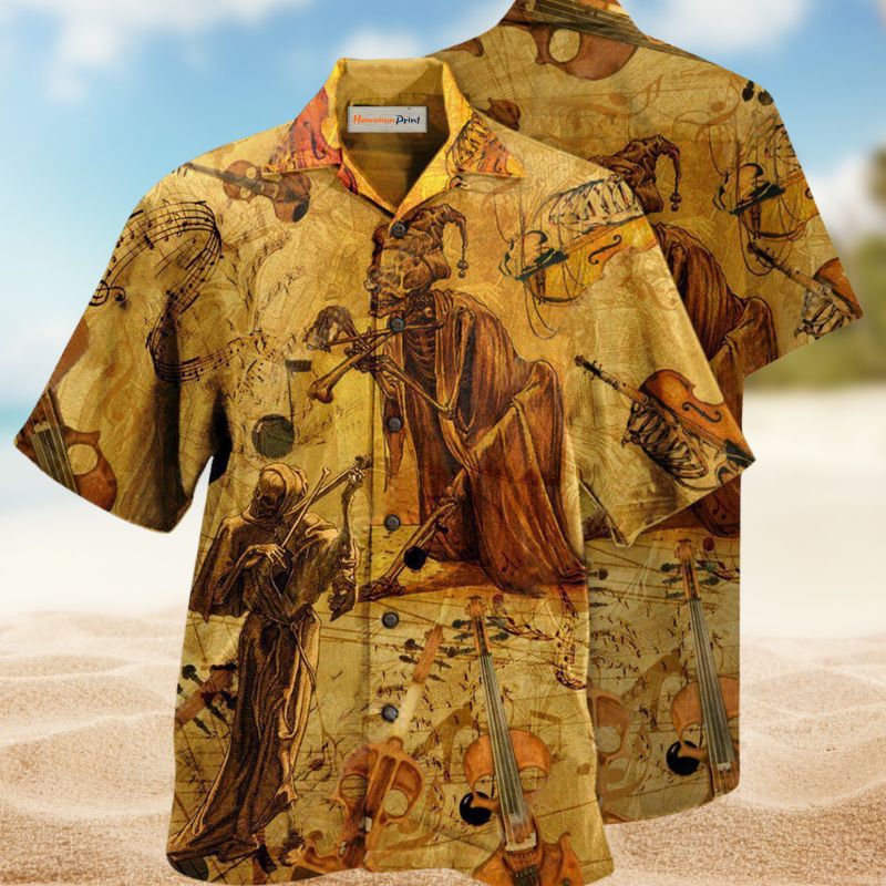 Music Violin Or Fiddle Edition – Hawaiian Shirt