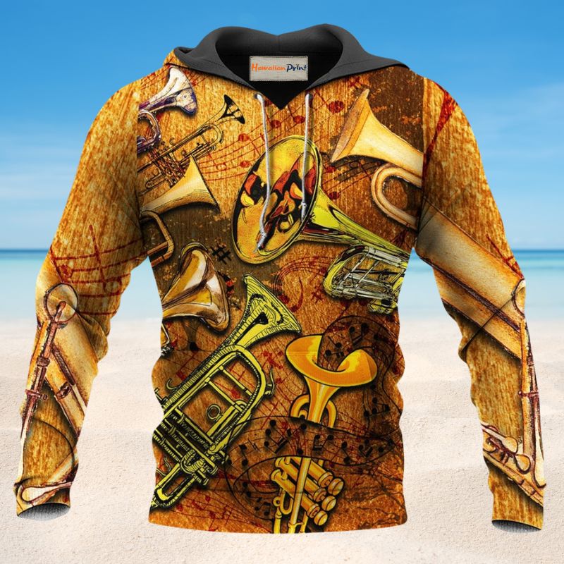 Music Happiness In Fall - 3D Hoodie