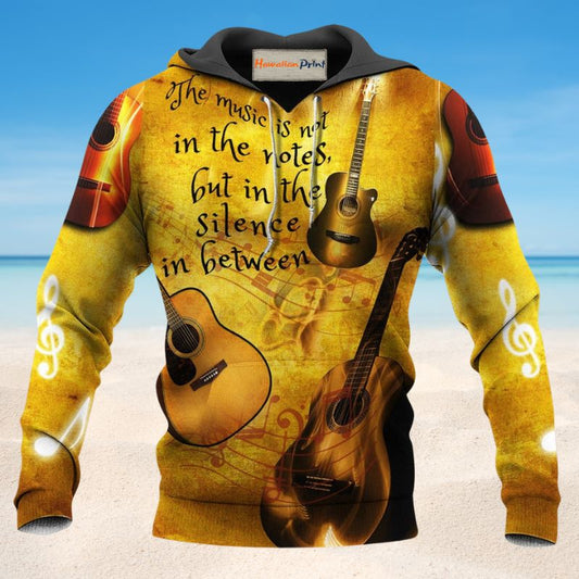 Music In The Silence Quote - 3D Hoodie