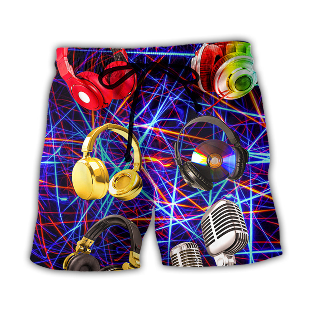 Beach Short / Adults / S Music Is My Life Style - Beach Short - BEAS03NDN130522 - Owls Matrix LTD