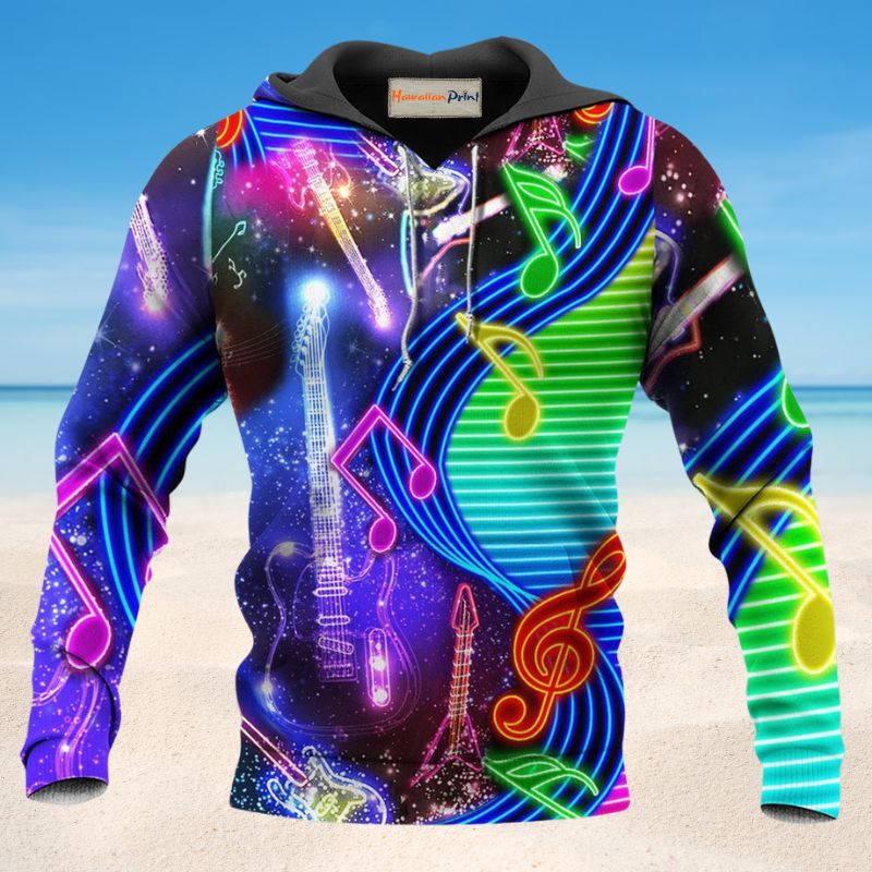 Music Love Light Neon - 3D Hoodie