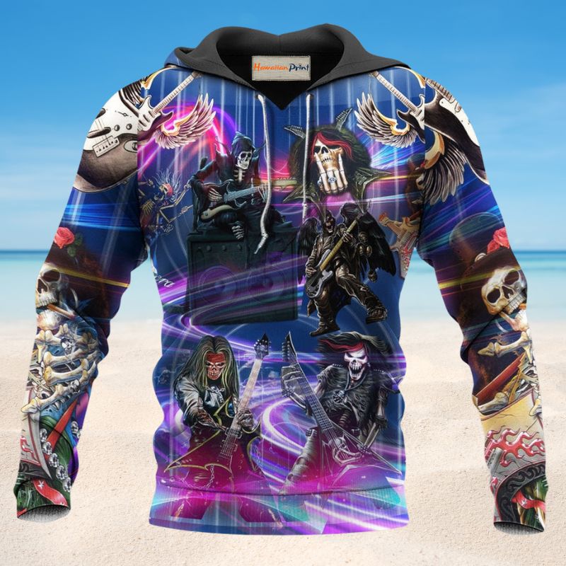 Music Skull Colorful Crazy - 3D Hoodie