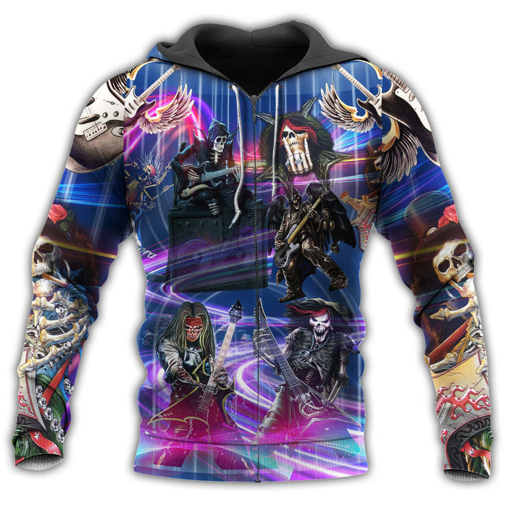 Music Skull Colorful Crazy - 3D Hoodie