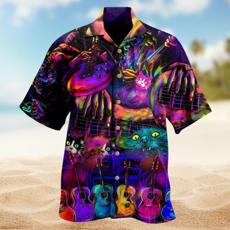 My Cats And I Play Guitars Edition – Hawaiian Shirt