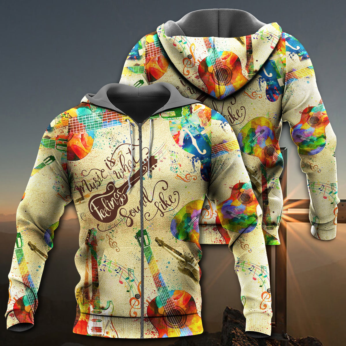 My Guitar Can Sing Music Art – 3D Hoodie