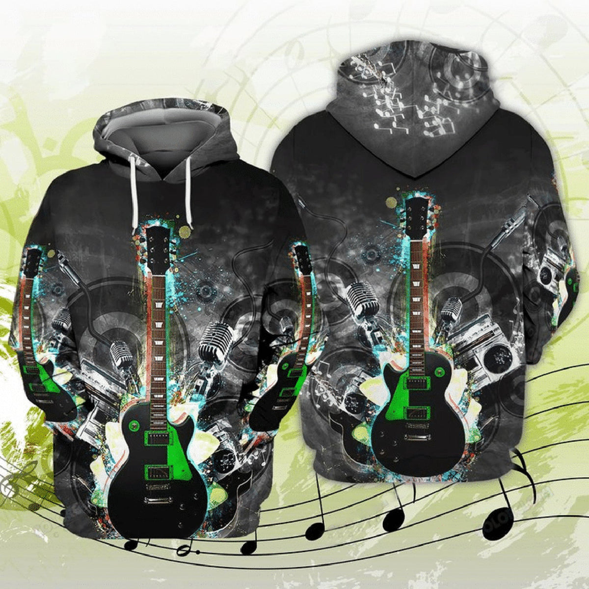 Mysterious Guitar Art – 3D Hoodie