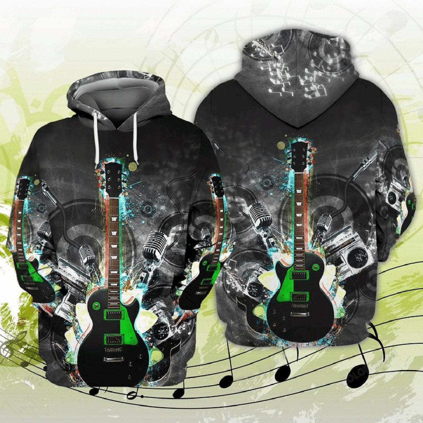 Mysterious Guitar Art – 3D Hoodie