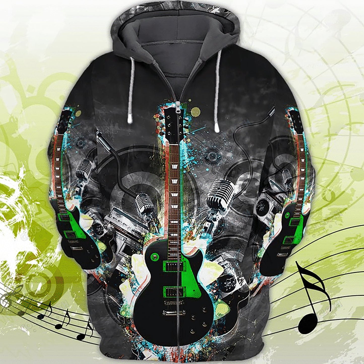Mysterious Guitar Art – 3D Hoodie