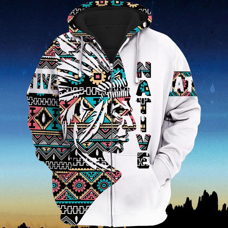 Native Inspired Color Sign Art – 3D Hoodie