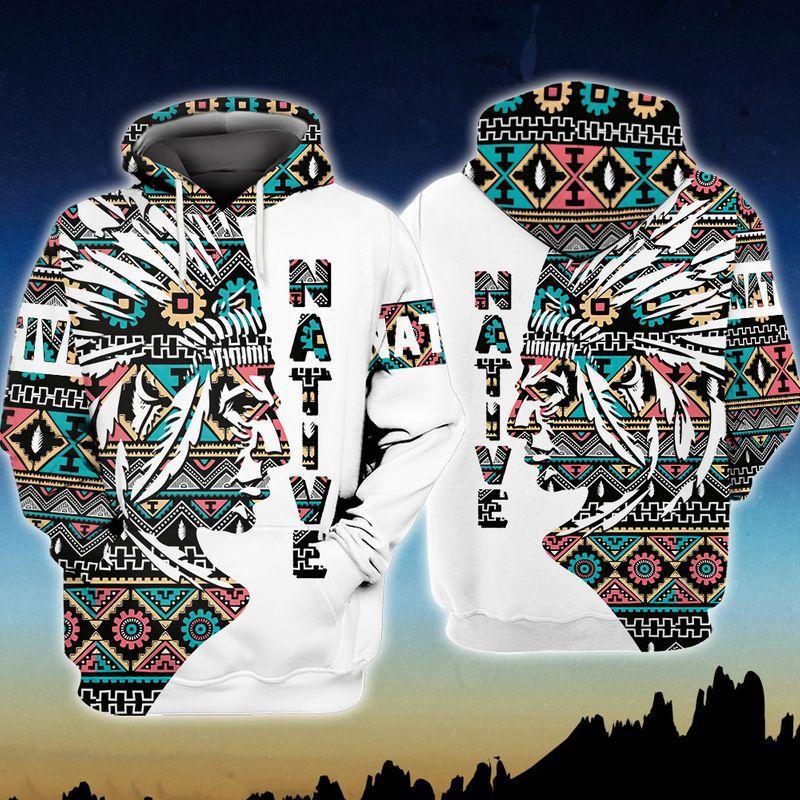 Native Inspired Color Sign Art – 3D Hoodie