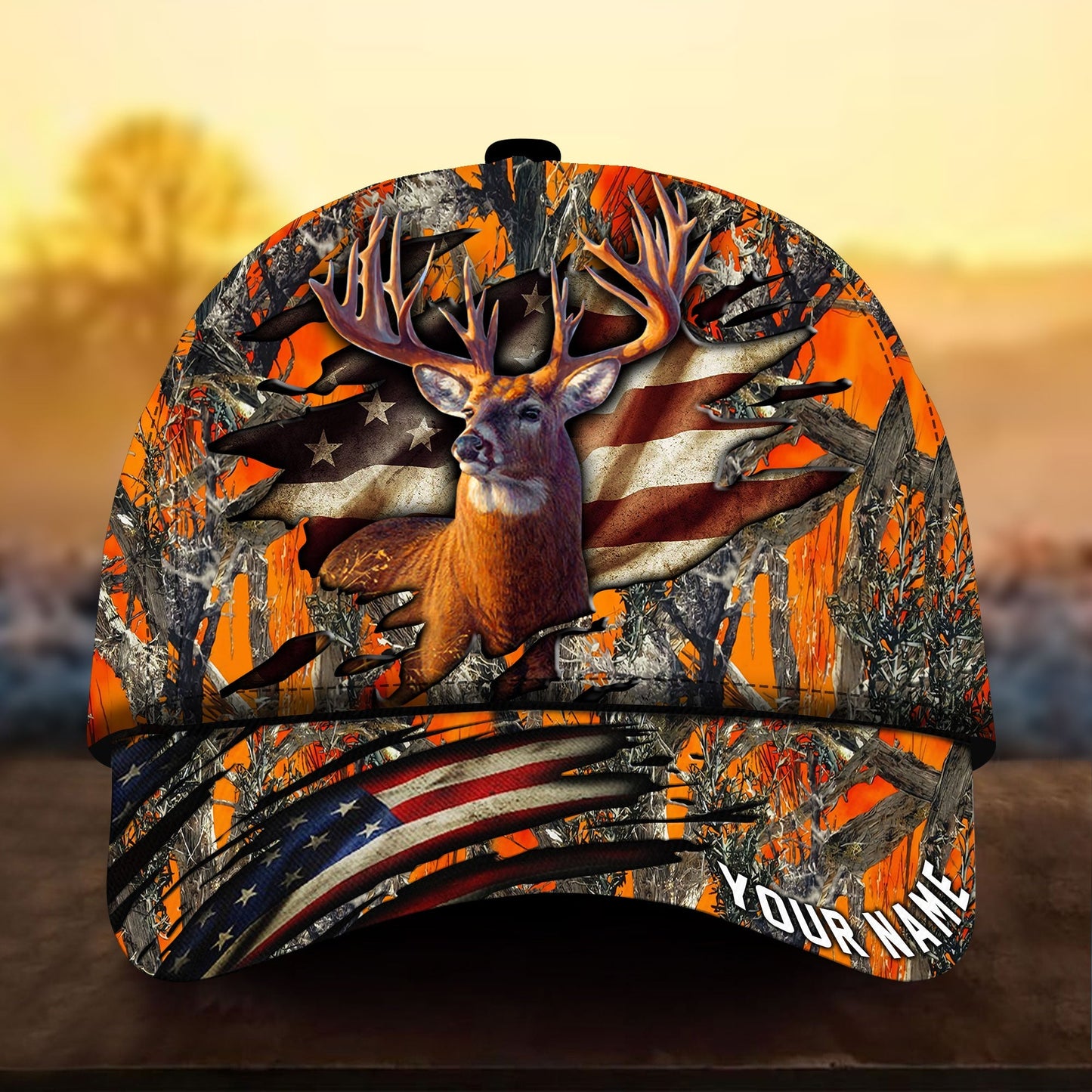 Best Flag Deer Hunting Personalized – Classic Cap