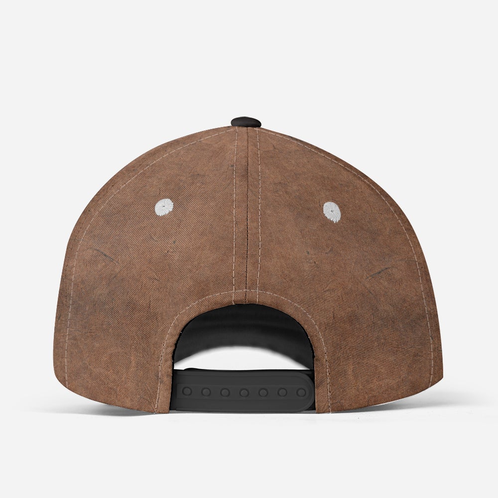 Custom Fishing Leather Pattern American Classic Cap Personalized Name-Owls Matrix