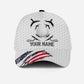 Custom Golf Crack American Flag Personalized Name – Classic Cap