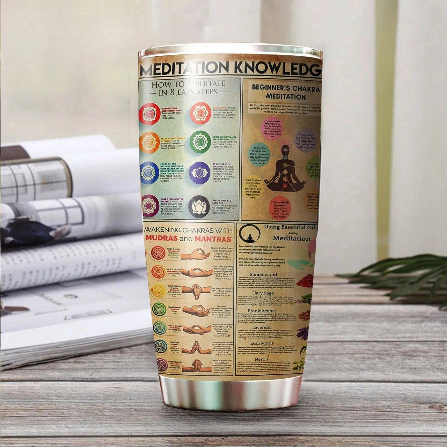 Meditation Knowledge 20 Oz Tumbler For Travel Gifts