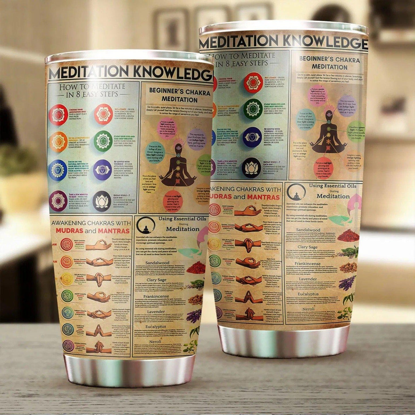 Meditation Knowledge 20 Oz Tumbler For Travel Gifts