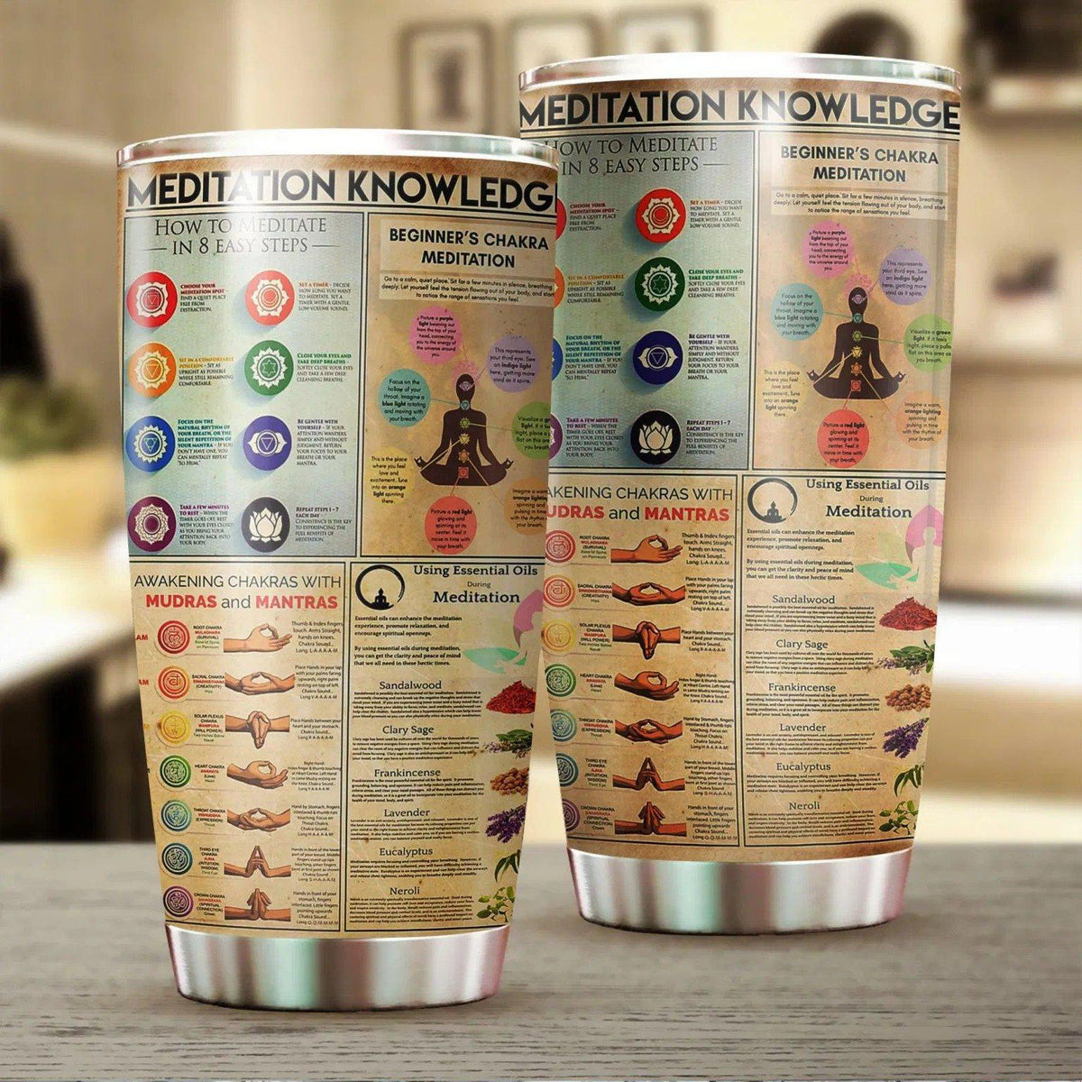 Yoga Meditation Knowledge 20 Oz Tumbler For Travel Gifts