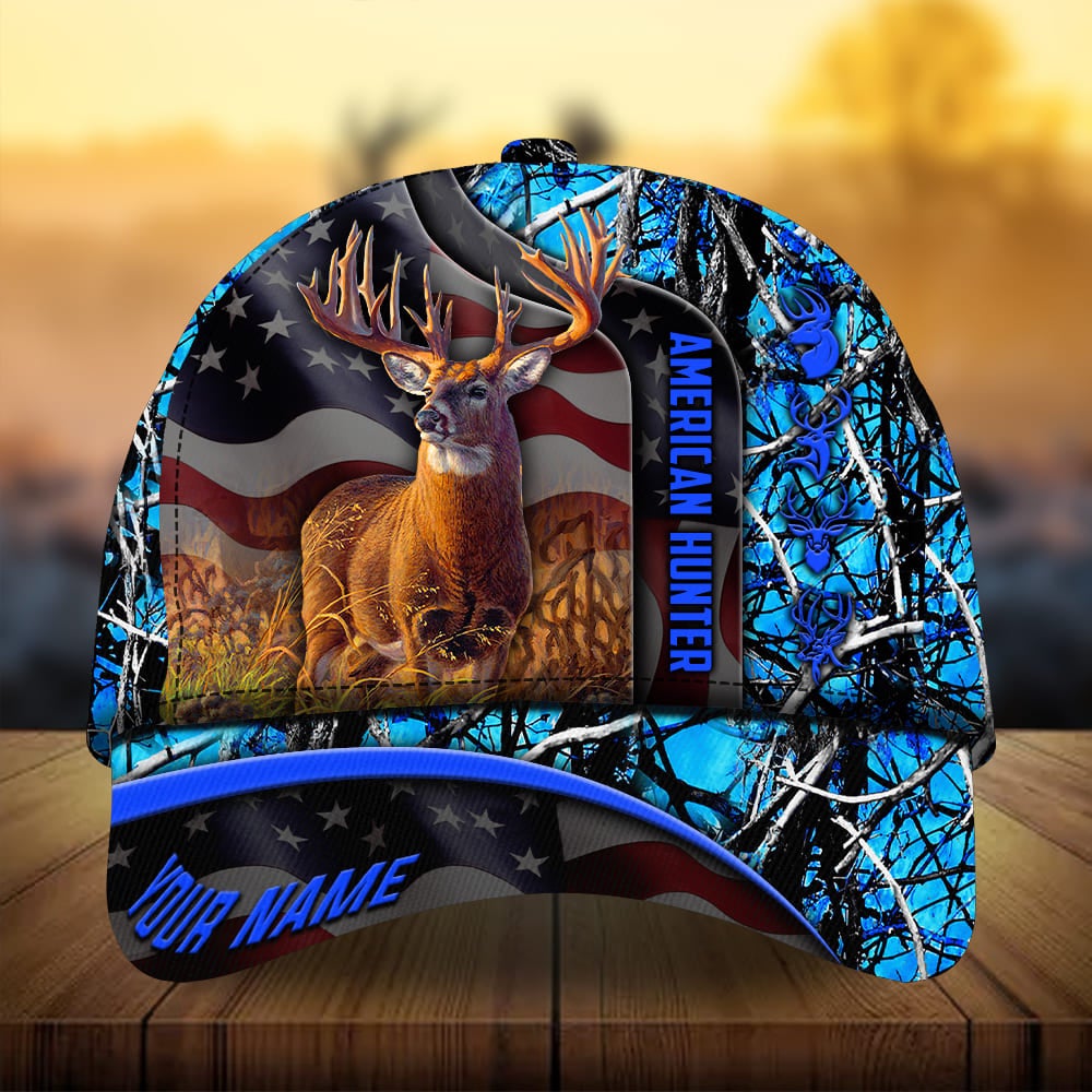 Premium Flag Deer Hunting Personalized – Classic Cap