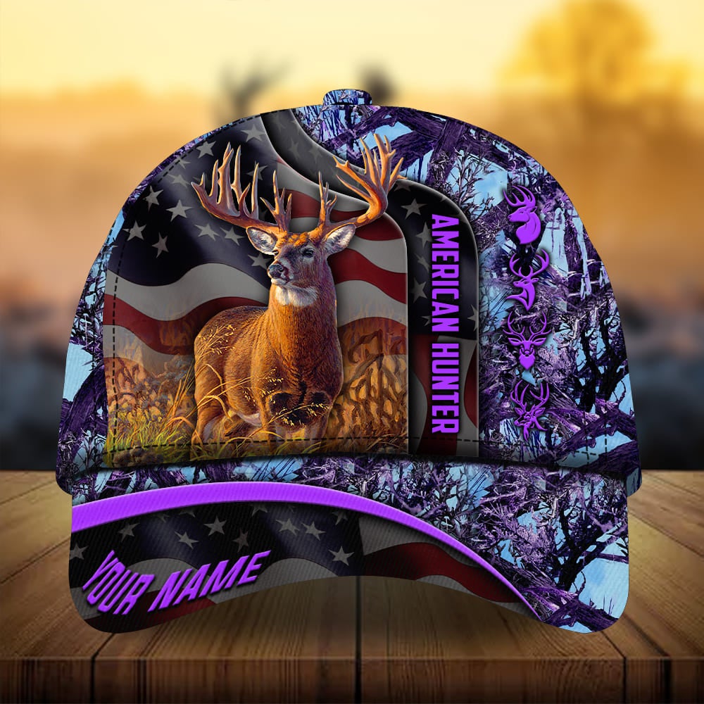 Premium Flag Deer Hunting Personalized – Classic Cap