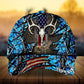 Cracked Flag Skull Deer Hunting Personalized – Classic Cap