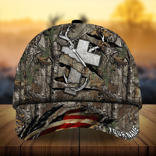 Premium Cross Fishing Hunting Personalized – Classic Cap